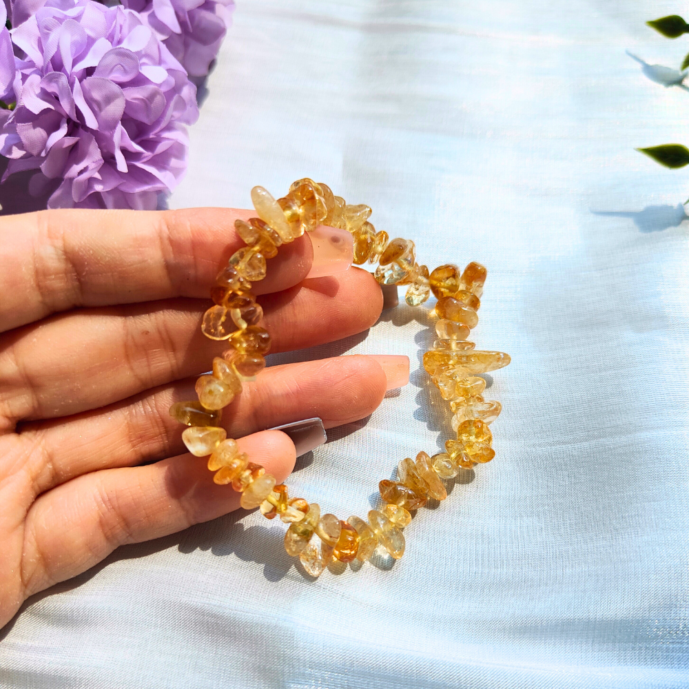 citrine chip bracelet