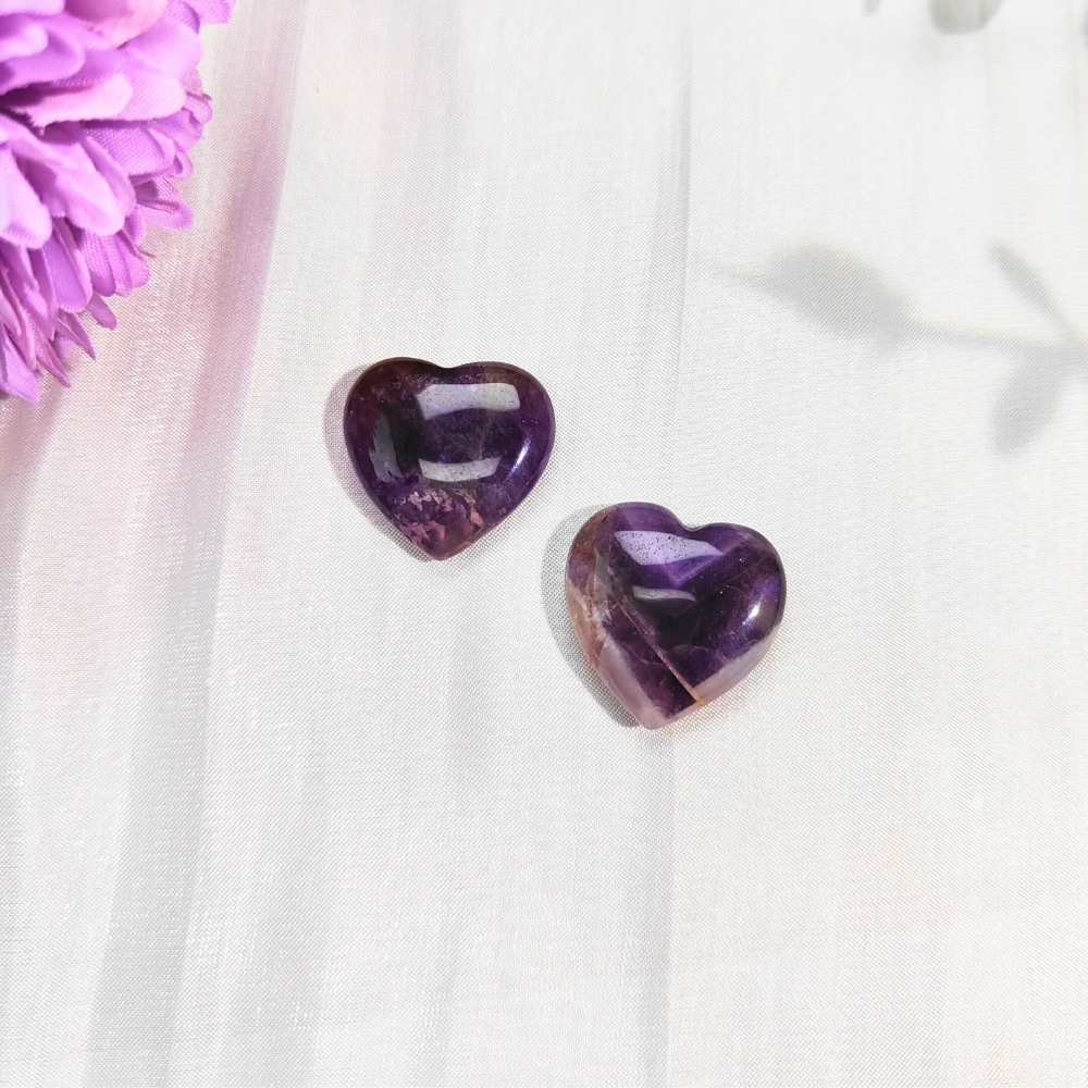 dream amethyst mini heart