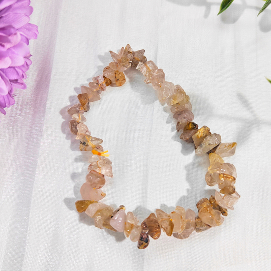 golden rutile chip bracelet