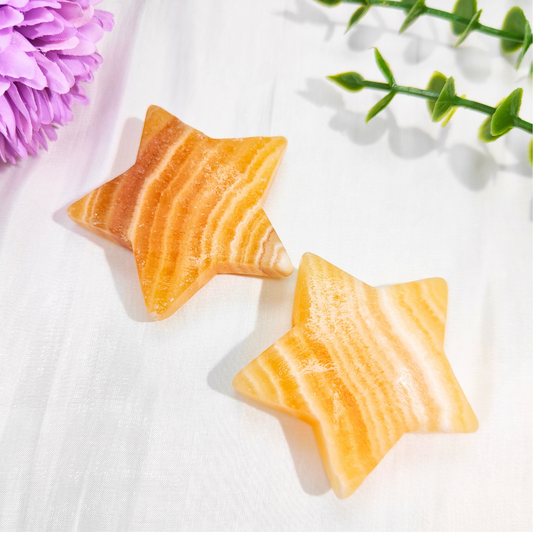 orange calcite star