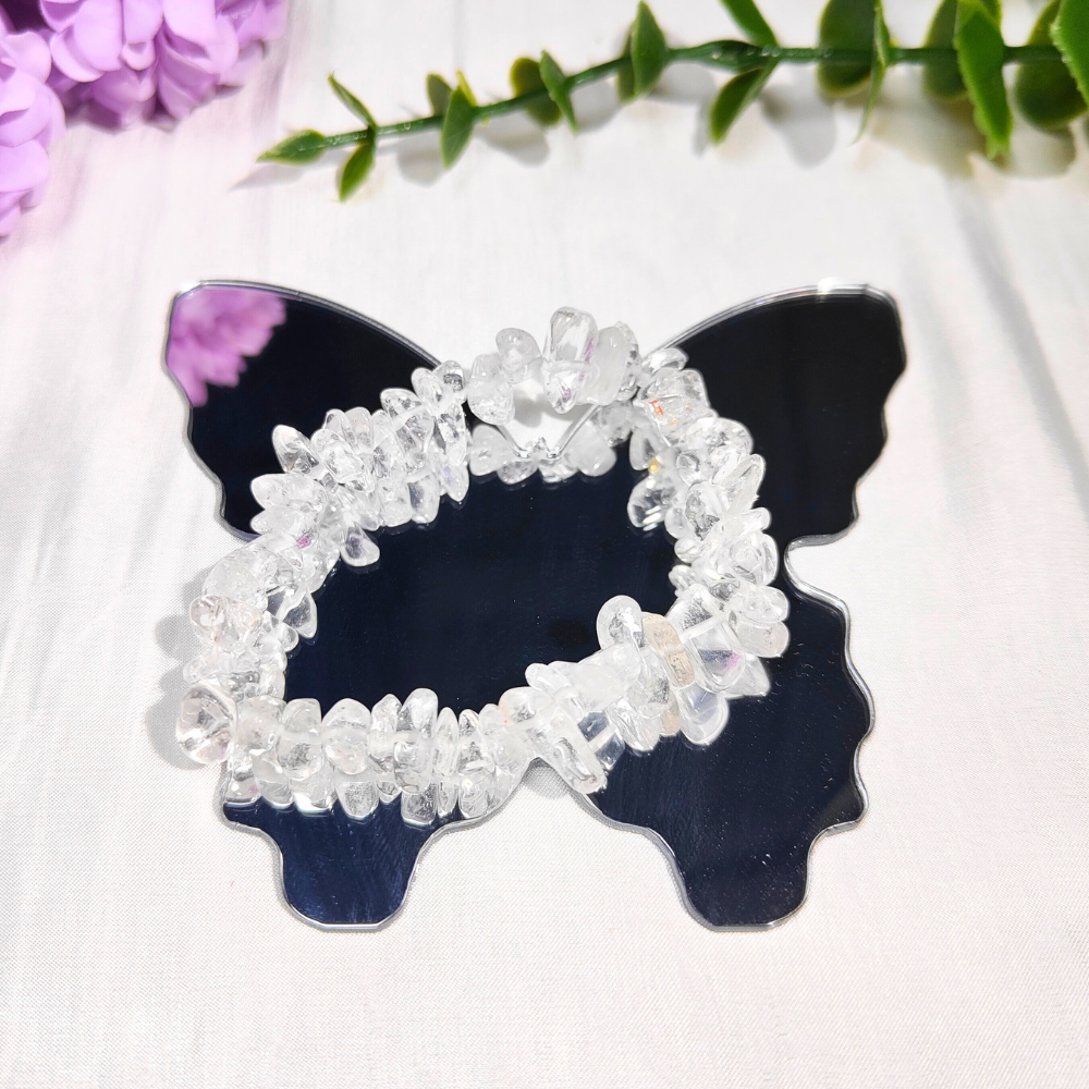 clear quartz chip bracelet