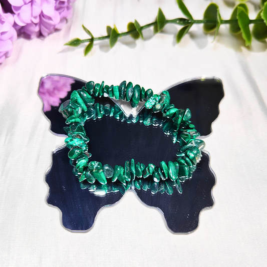 malachite chip bracelet