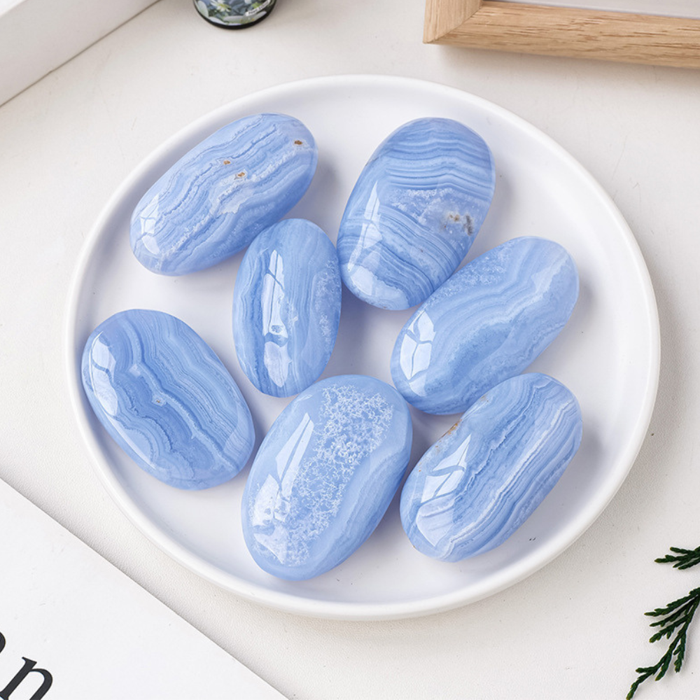 blue lace agate palmstone