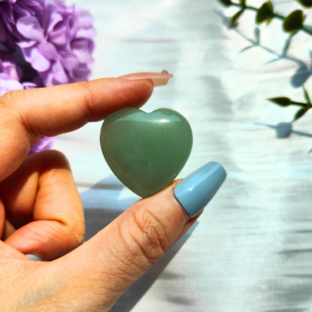 green aventurine heart