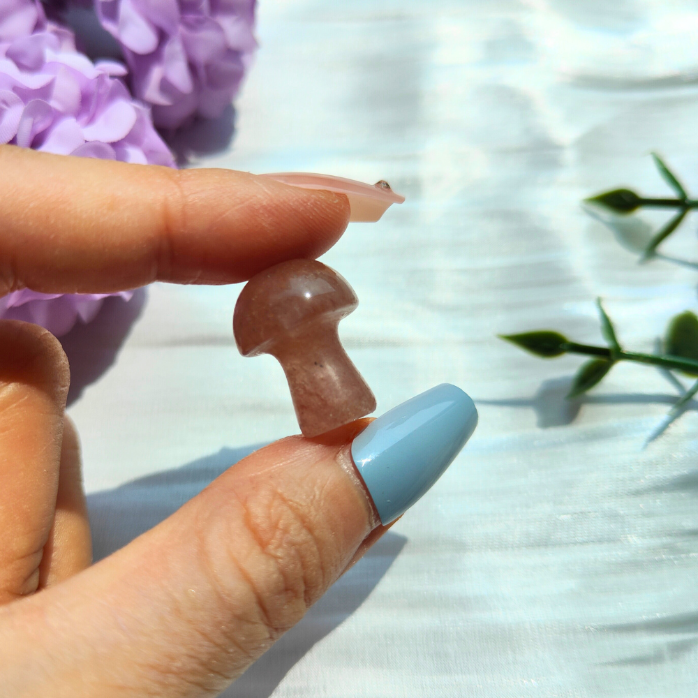 strawberry quartz mushroom