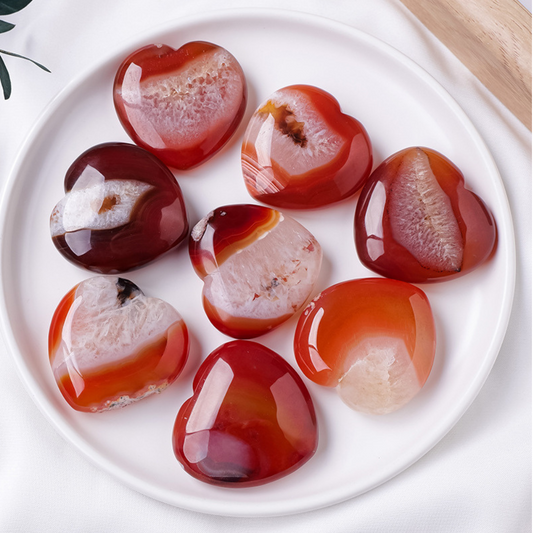 carnelian druzy heart