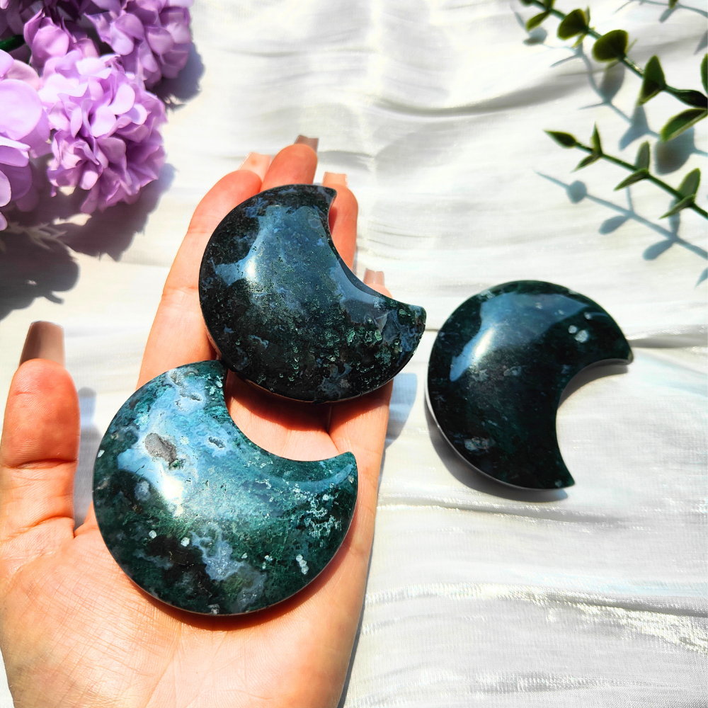 moss agate moon