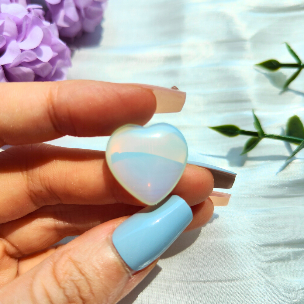 opalite mini heart