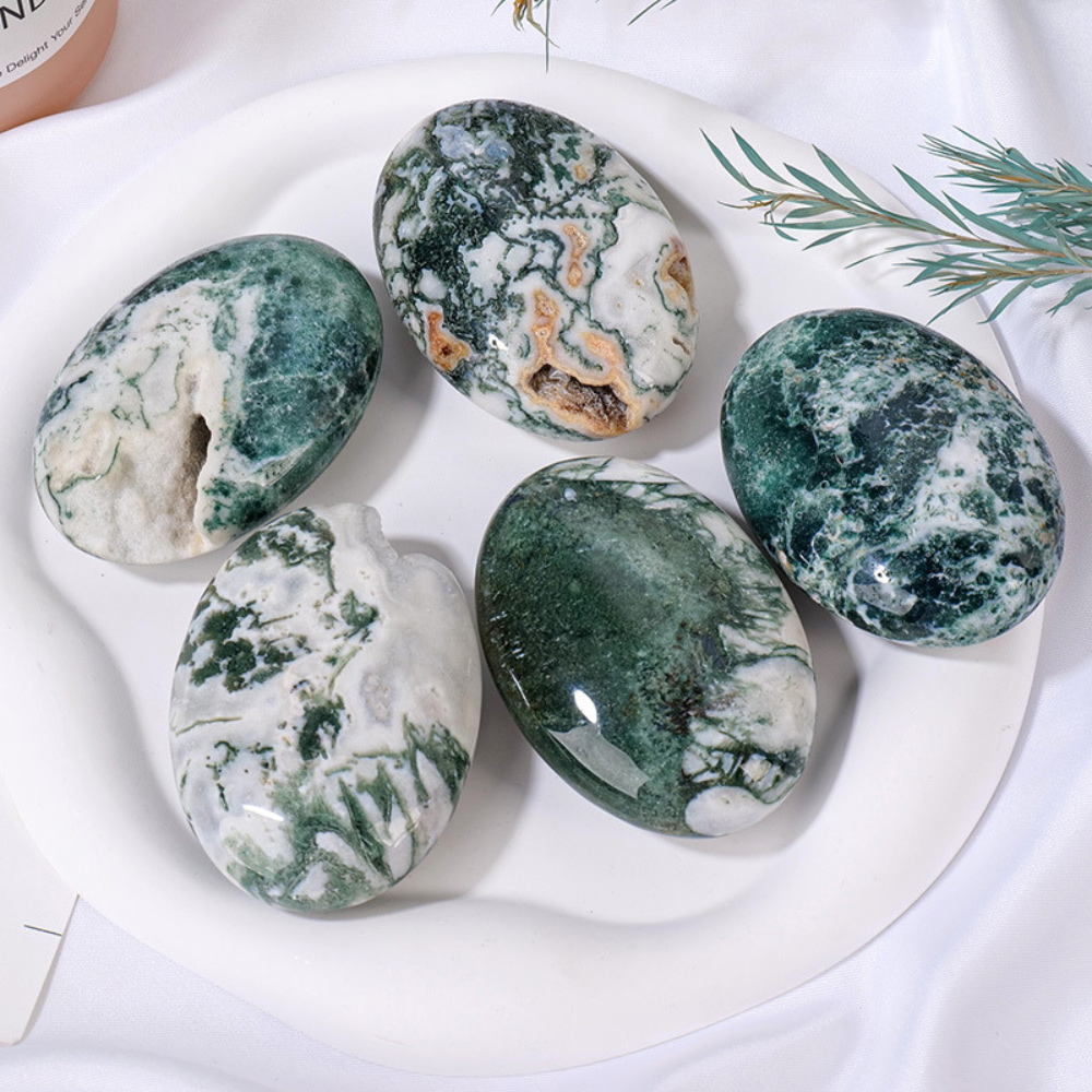 moss agate palmstone