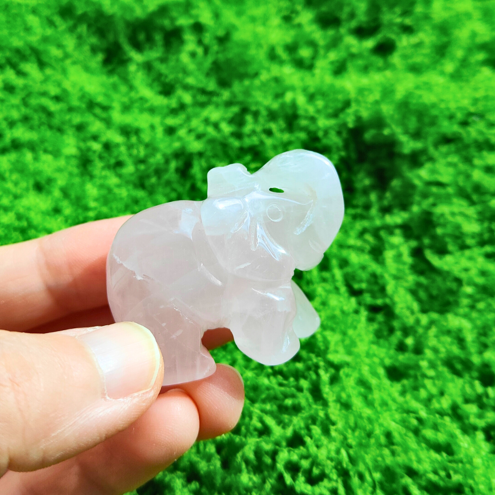 ROSE QUARTZ ELEPHANT